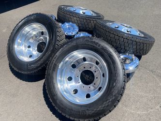 2026 Ford F450 Factory 19.5” Alloy Wheels & Continental HDR tires new