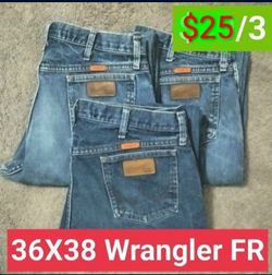 Like NEW/EXC Cond Wrangler FR Fire Resistant Pants Jeans Trousers