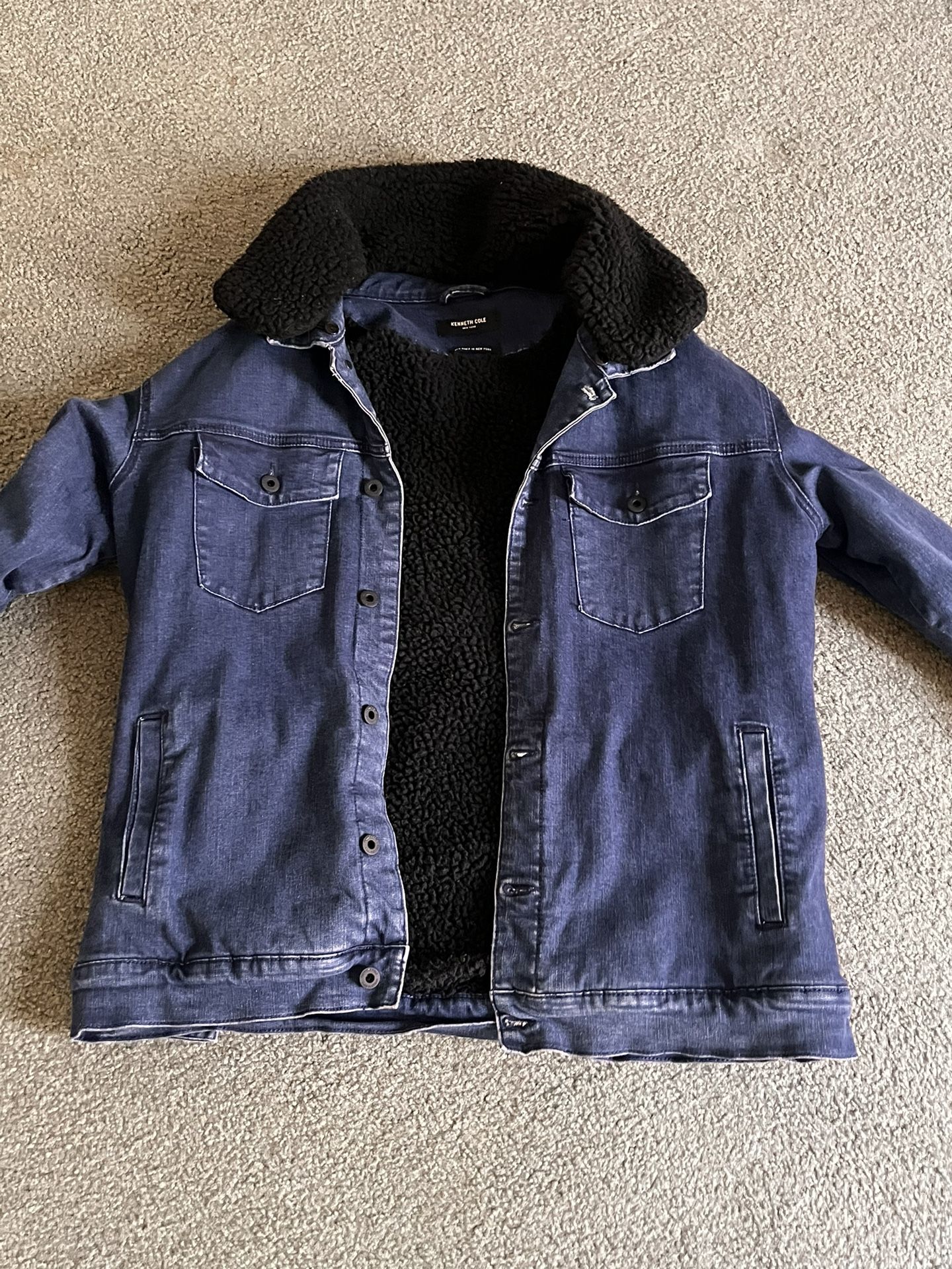 Kenneth Cole navy and black denim jacket #vintage #nyc