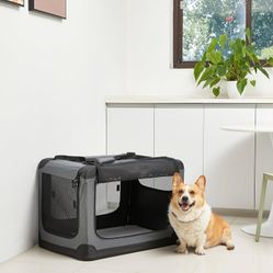 4-Doors Portable Soft-Sided Folding Travel Crate Kennel