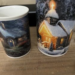 2 New Thomas Kinkade Cups