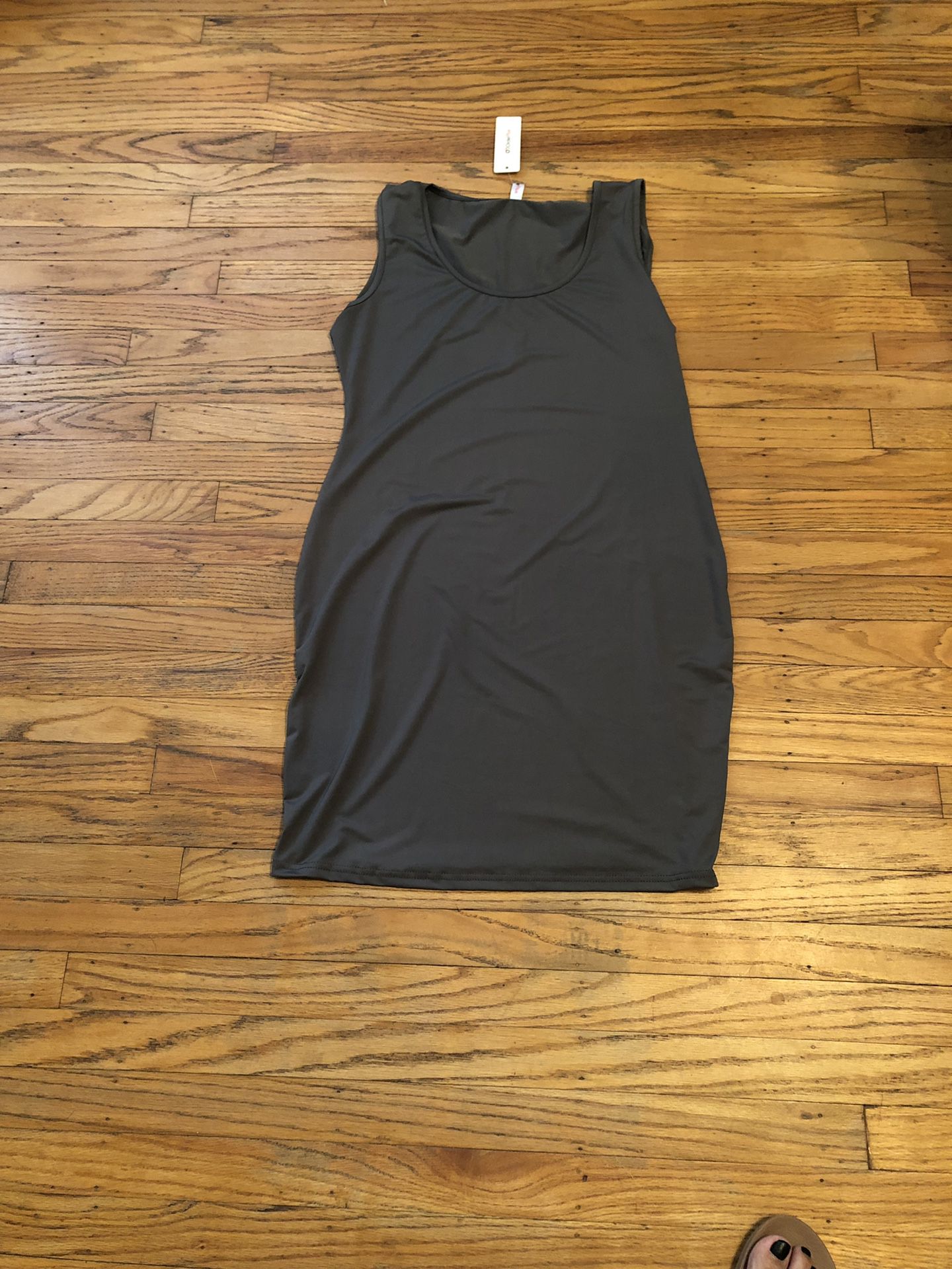 New without tags large maternity tank dress gray