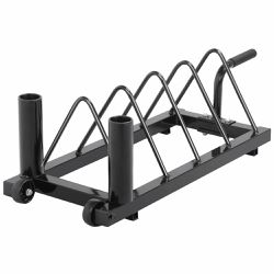  4 Slots for Plates, 2 Tubes for Barbell Bars