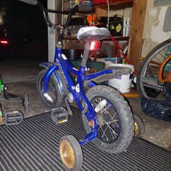 Raleigh 14"  Boy's Learner's Training Wheels Bike, $20, USED , 