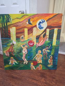 Very Good Quality 0il paint acrylic picture Size  36 & 36