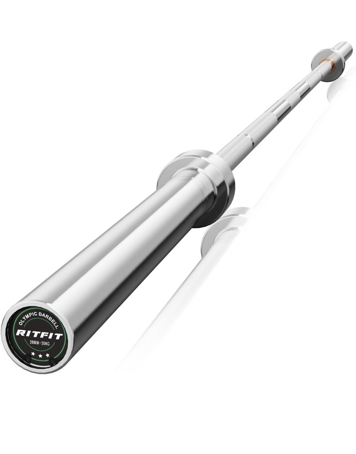 RITFIT 7FT Olympic Barbell for Strength and Weightlifting Training - 2 Inch Olympic Bar for Squat, Deadlift, Bench Press, Curl, Overhead Press - 500lb