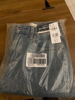 American Eagle Curve Love High Rise 90s Relaxed Denim Jeans Blue Size 23