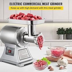 Commercial Meat Grinder, 550LB/h 1100W Electric Meat Mincer, ETL Approved Heavy Duty Industrial Meat Mincer Machine  Material Stainless Ste