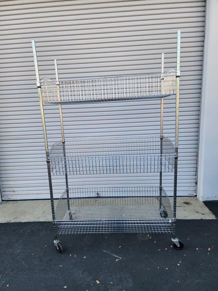 Rolling Basket Shelf Unit - 2 Available