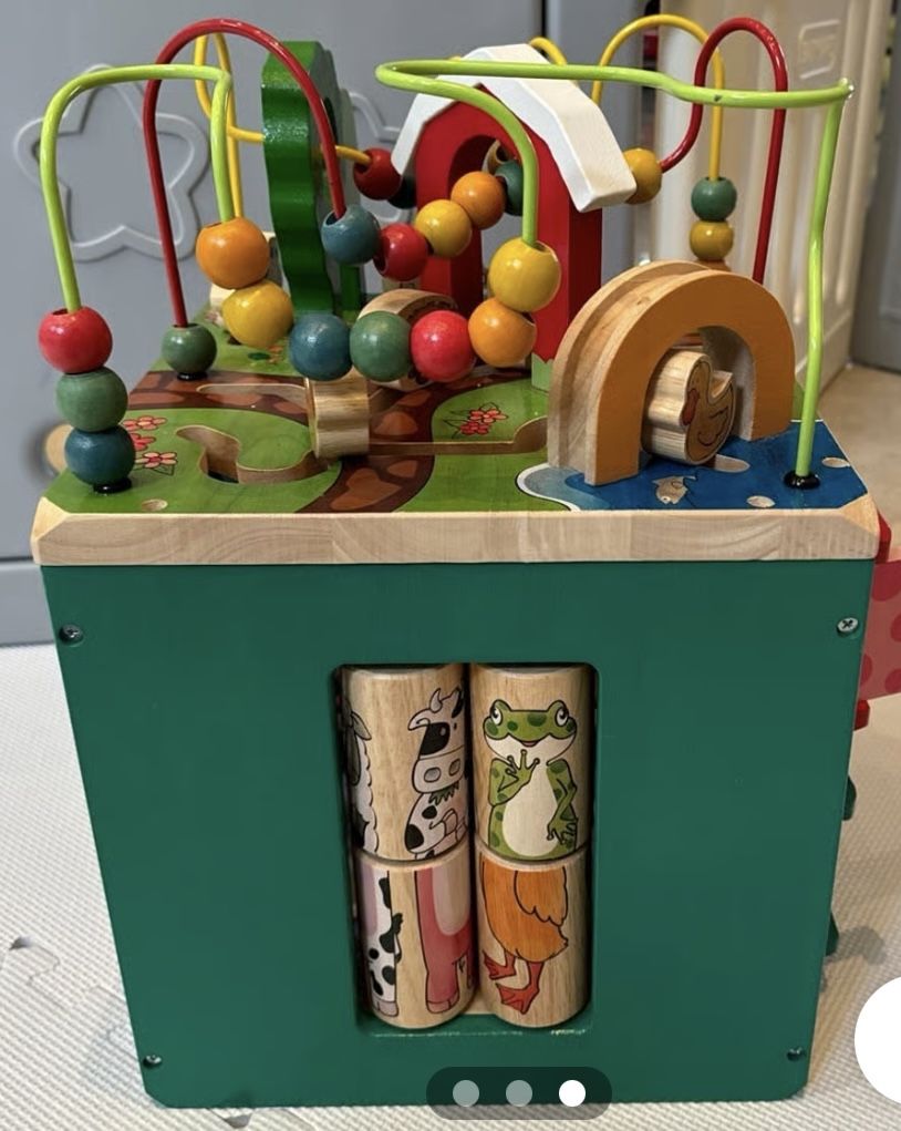 Battat Wooden Activity Cube Play Box