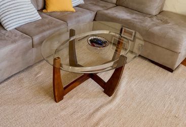Glass coffee table