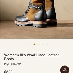 Overland Ilka Woman’s Wool Lined Leather Boots