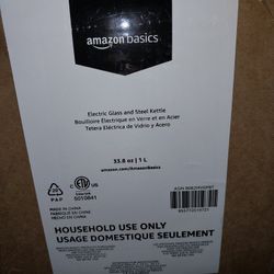 Amazon Basics Electric Glass And Steel Kettle 