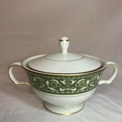 Vintage Sugar Bowl with Lid – Bristol Fine China “Spanish Scroll” Japan / Azucarera de Porcelana 