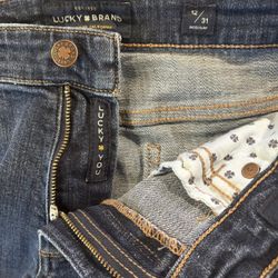 Lucky brand “lucky you” blue dark wash sweet bootcut denim jeans