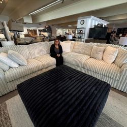 Brown, Alloy, Black Color Corduroy Fabric Modular Living Room Furniture Set 🔥 Fast Delivery 👉 PLEASE ASK FOR JON GREEN WHEN YOU ARRIVE!