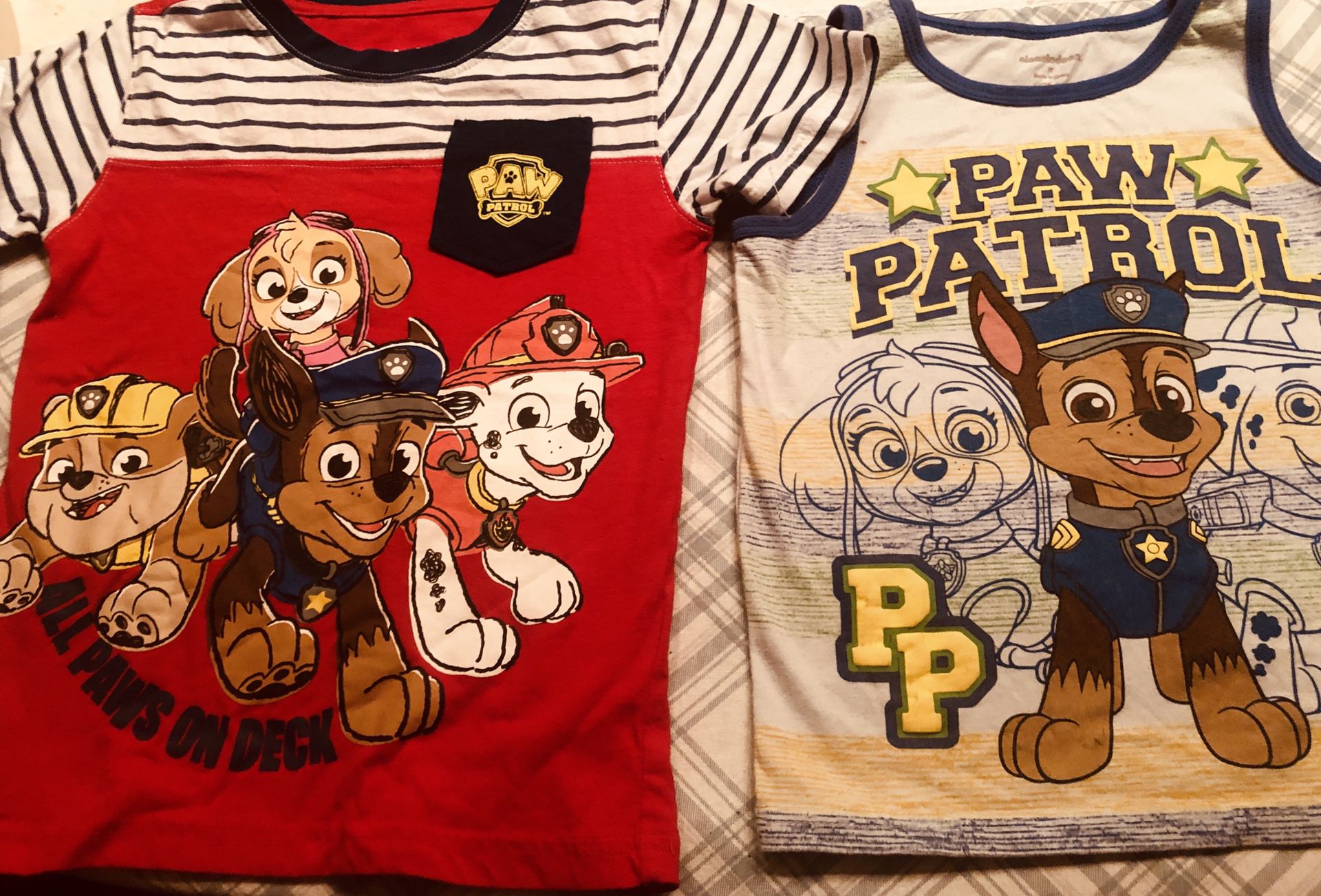 Adorable Paw Patrol Toddler Tops + Mask + 6 shorts + paw patrol toy