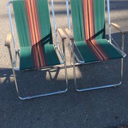 Vintage ZIP-DEE Airstream RV Folding Chairs (Pair)
