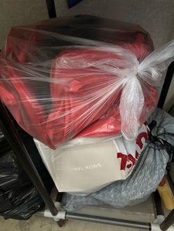 Clothes and air mattress