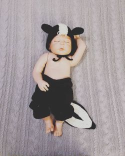 crochet baby skunk costume