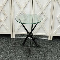 Free Delivery 🚚 Home Goods Metal & Glass Side Table