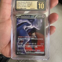 🔥 Team Rocket’s Mewtwo ex SAR #237/193 – Japanese Mega Dream ex (2025) – CGC PRISTINE 10 🔥