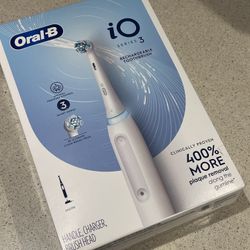 Brand new Sealed Oral-B iO Series 3 Electric Toothbrush with (1) Brush Head, Rechargeable, White