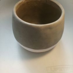 Gray And White Pot Multi-use Circular Interior Decorating  Pot Brand Ceramic