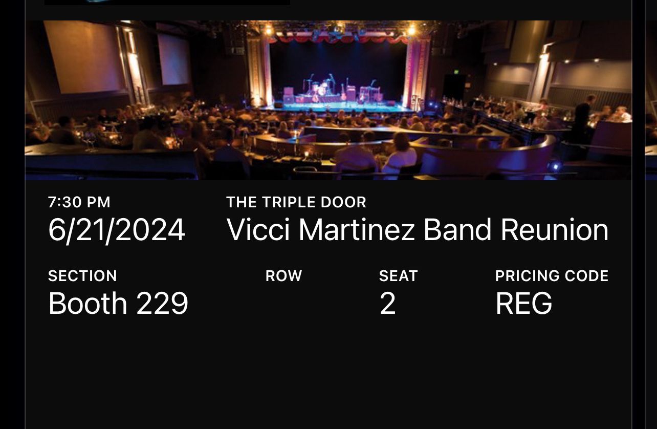 Vicci Martinez Reunion Tickets