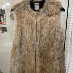 Zara Fur Vest, Size Small