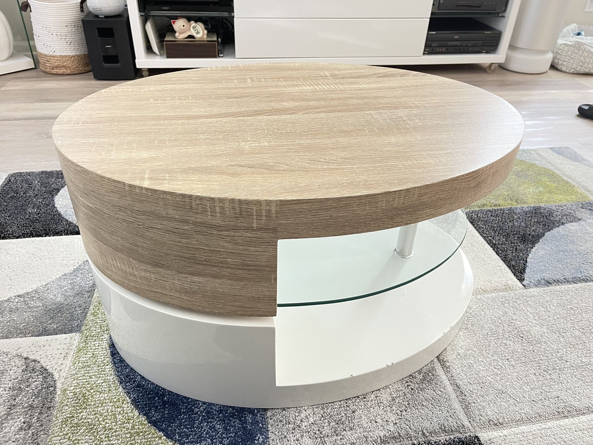 Swivel Oval Shape Coffee Table