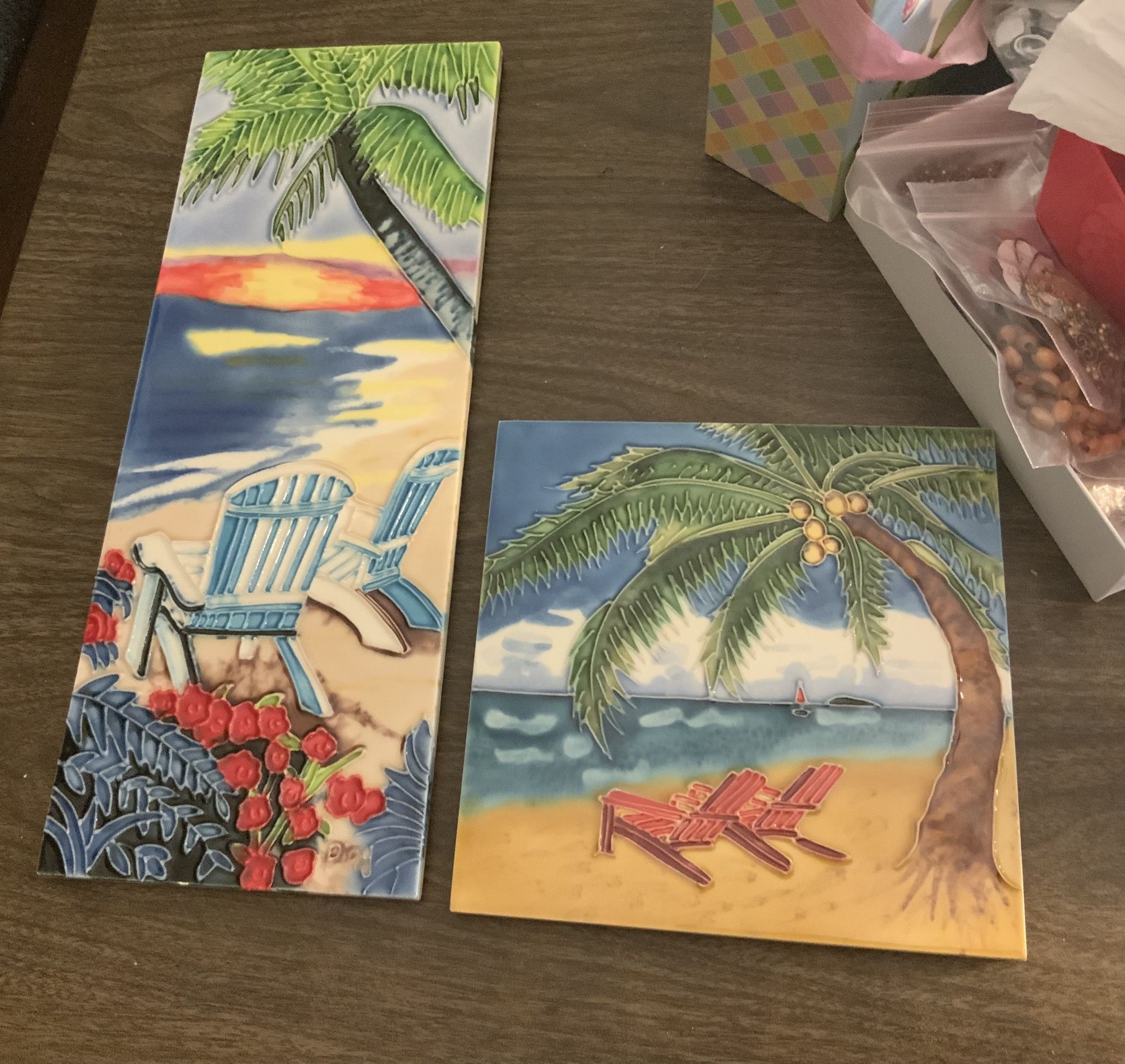Hand painted Tiles Beach Theme