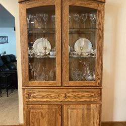 Oak China cabinet