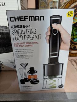 Chefman Ultimate 6 In 1 Metal Spiralizing Food Prep Kit Immersion Blender Kitchen Set