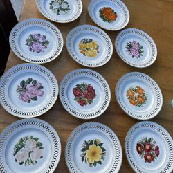 11 Collector plates The Rose Collection 1979
