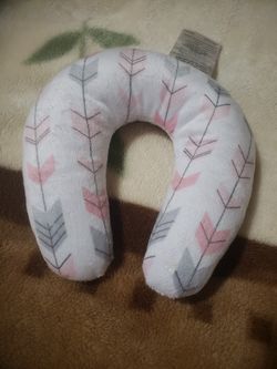 Baby girl travel pillow