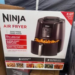NINJA Basket Electric Air Fryer, 4 qt. Black And Gray, Digital Temperature Controls to Dehydrate, Roast, and Reheat