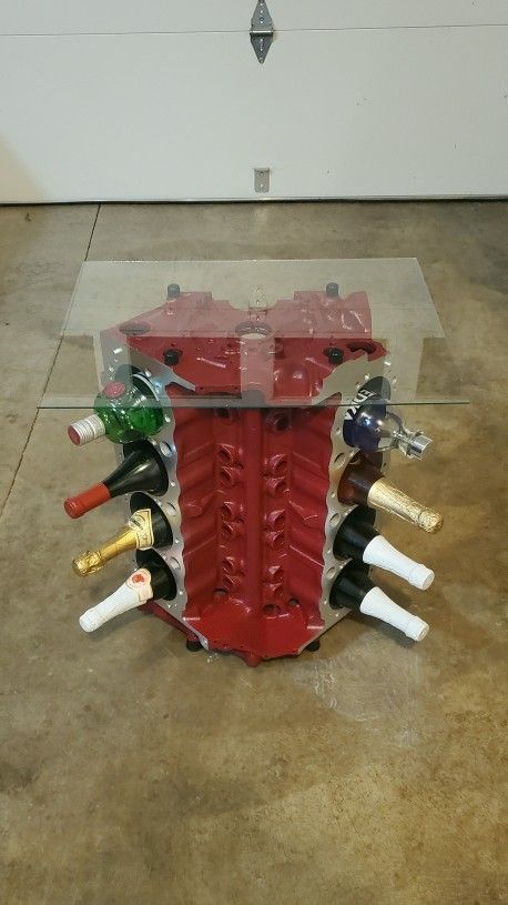 Engine Block Whiskey/Wine Rack