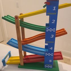 Vintage Wooden Car Racing Game