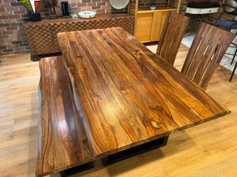 Beautiful solid wood dining table from City Furniture
