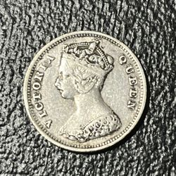 1899 Hong Kong 10 Cents Silver Coin ( C-390 )