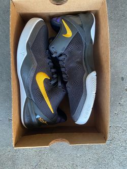 Nike Kobe 8 Protro Lakers Away Black White Yellow Size 5 youth 6.5 women