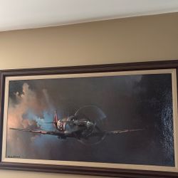 Spitfire Painting By Barrie,AF Clark