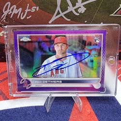 Reid Detmers Topps Chrome RC Baseball Card Autograph