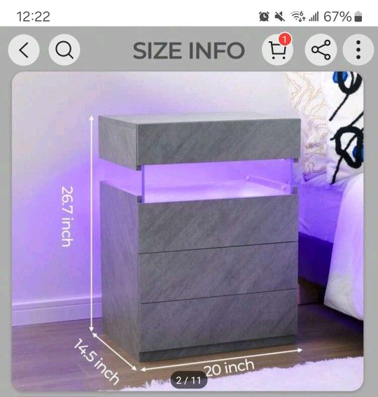 Night Stands "Multu Colors Led Light"
