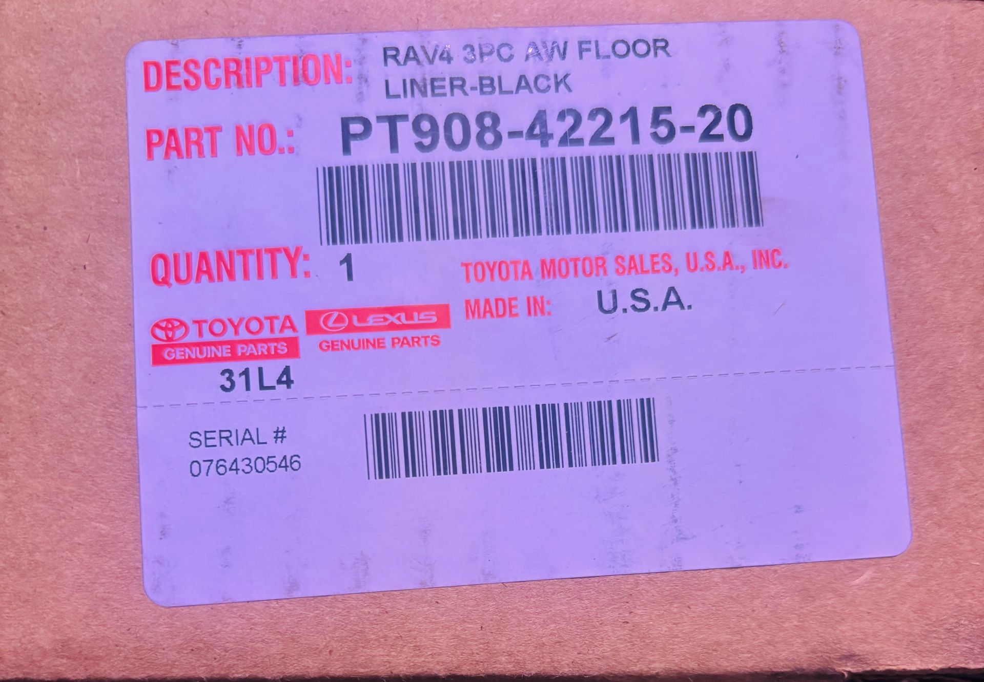 Tapetes De Goma Para Toyota Rav4 Únicamente Encajan En 2019 A 2025/Rubber Floor Mats for Toyota Rav4 Only Fit 2019 to 2025
