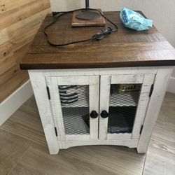 Distressed End Table