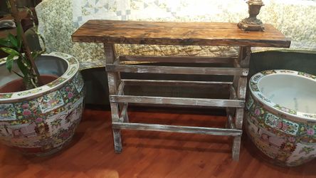 Console table, 40 x 12 x 30.