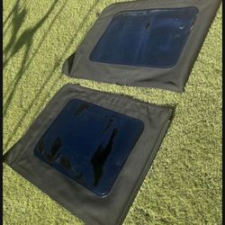 07-18 Jeep Wrangler JK 4-Door) Master Top Replacement Quarter Window; * BLACK TINT BOTH PASSENGER SIDE ONLY !!!!