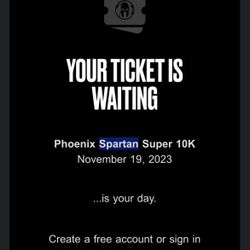 2 SPARTAN tickets For Sunday